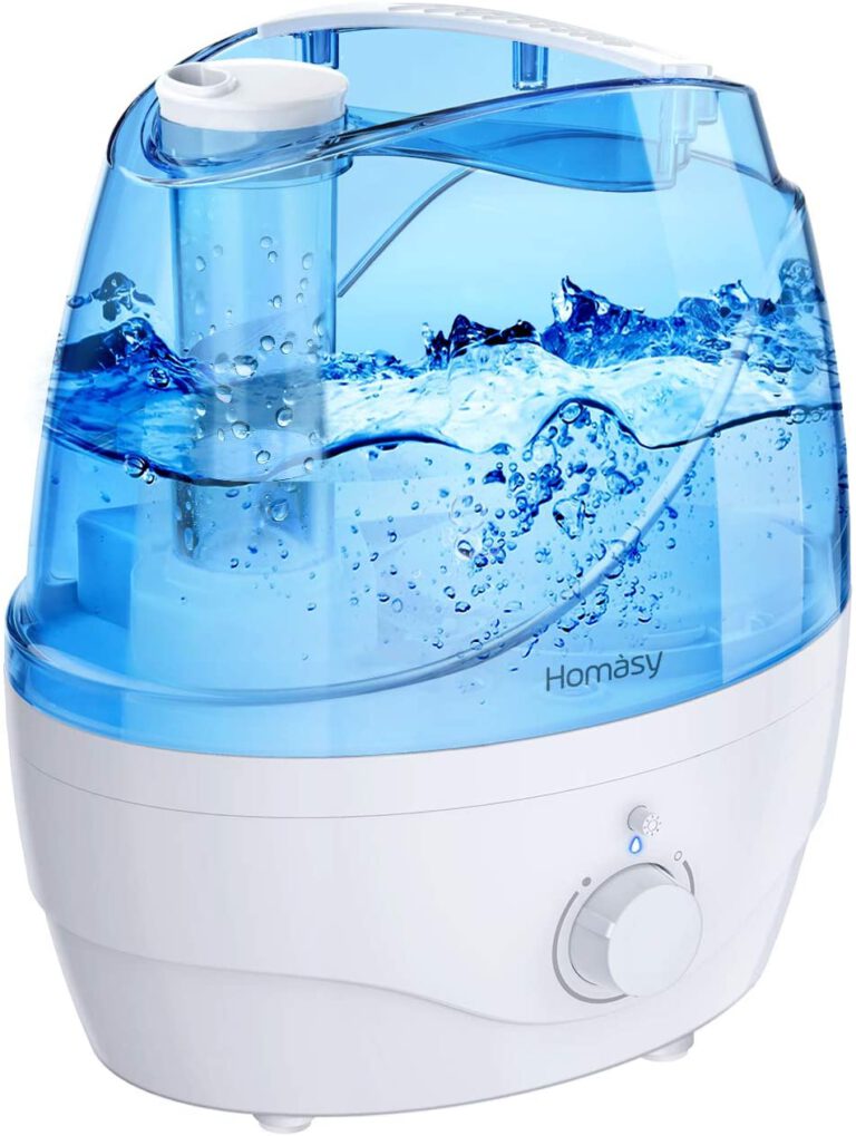 VicTsing 2200ml Cool Mist Ultrasonic Humidifier, Quiet, White & Blue